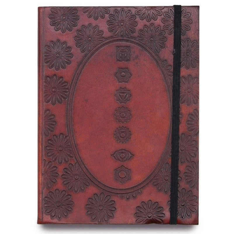 Chakra Mandala Leather Journal