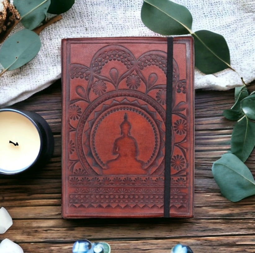 Tibetan Mandala Leather Journal
