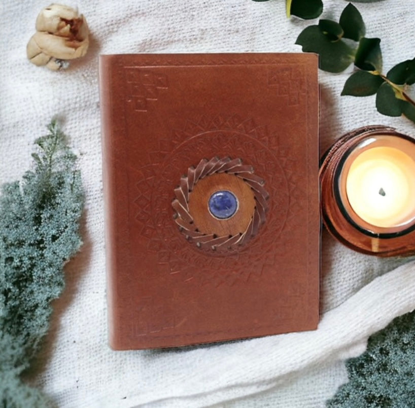 Leather Lapis Lazuli Journal